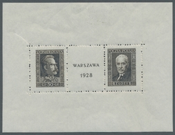 Polen: 1928, "stamp Exhibition Warschau"-sheet, Mint Never Hinged, Fine/very Fine, Mi. 600,--. ÷ 192 - Altri & Non Classificati