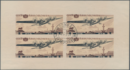 Sowjetunion: 1937, Allunions Airmail Souvenir Sheet, Cancelled " MOCKBA 55 / 23.11.37", Fine, Mi. 60 - Altri & Non Classificati