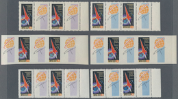 Sowjetunion: 1962 '1st Soviet Space Ship' 10k., Six Marginal Pairs With Ornament Stamps Between, All - Andere & Zonder Classificatie