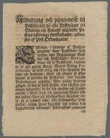 Schweden - Vorphilatelie: 1745-1754, Two Postal Regulations, Two-paged And Four-paged, One Regarding - ... - 1855 Voorfilatelie