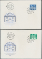 Schweiz: 1960, Freimarken Auf Normalem Papier 18 Werte Komplett Auf 15 Tadellos Erhaltenen Schmuck-F - Gebruikt