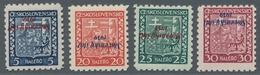 Slowakei: 1939, Wappenausgabe 5 H. Und 20 H. Bis 40 H. Mit Kopfstehendem Aufdruck, Teils Haftpunkte, - Unused Stamps