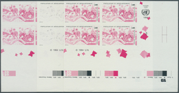 Vereinte Nationen - Genf: 1994. Imperforate Progressive Proof (6 Phases) In Corner Blocks Of 4 For T - Nuevos