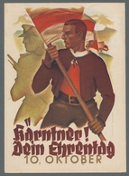 Ansichtskarten: Propaganda: 1941, "Kärntner! Dein Ehrentag", Seltene Color-Propagandakarte Zur Volks - Partidos Politicos & Elecciones