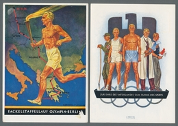 Thematik: Olympische Spiele / Olympic Games: 1936 - BERLIN: Drei Offizielle Color-Werbekarten Je Mit - Otros & Sin Clasificación