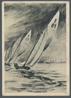 Thematik: Olympische Spiele / Olympic Games: 1936 - BERLIN: Offizielle Werbekarte Nr. 24 (Segeln) Al - Andere & Zonder Classificatie