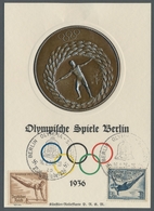 Thematik: Olympische Spiele / Olympic Games: 1936 - BERLIN: Seltene Künstler-Reliefkarte Mit Frankat - Altri & Non Classificati