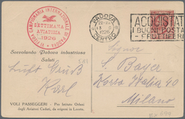 Flugpost Europa: 1926. "Flight Week", Two Letters And A Post Card With Flight Related Cachets From P - Altri - Europa