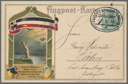 Flugpost Deutschland: 1914, Germania 5 Pfennig Als Einzelfrankatur Auf Echtgelaufener Flugpostsonder - Posta Aerea & Zeppelin