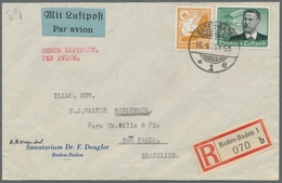 Flugpost Deutschland: 1936, Höchst Attraktiver Eingeschriebener Luftpostbrief Zu 2,80 RM Sauber Rund - Poste Aérienne & Zeppelin