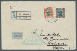 Zeppelinpost Europa: 1931 - Islandfahrt, R-Brief Der Isländ. Post Mit Bestätigungsstempel Und Rs. An - Sonstige - Europa