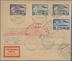 Zeppelinpost Europa: 1931, Polar Flight, Soviet Mail, Registered Cover Bearing Complete Set Of Perfo - Altri - Europa