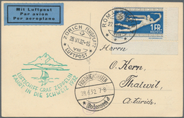 Zeppelinpost Europa: 1932, Air Ship GRAF ZEPPELIN, VOYAGE TO SWITZERLAND 1932, Picture Postcard From - Andere-Europa