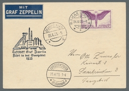 Zeppelinpost Europa: 1933 - Saargebietsfahrt, Zuleitung Schweiz Mit Auflieferung Friedrichshafen, Be - Andere-Europa