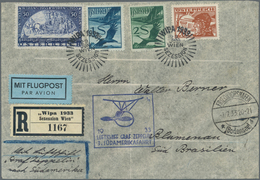 Zeppelinpost Europa: 1933, 3.Südamerikafahrt, Östereichische Post, R-Brief (Umschlag Etwas Unauffäll - Otros - Europa
