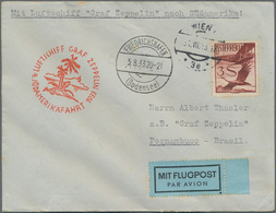 Zeppelinpost Europa: 1933, 4.Südamerikafahrt, Österreichische Post, Brief Mit Einzelfrankatur 3 Sch. - Andere-Europa