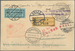 Zeppelinpost Europa: 1934, Deutschlandfahrt, Österreichische Post Mit BARFRANKATUR, R-Karte Ab "GRAZ - Andere-Europa