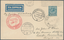 Zeppelinpost Europa: GREAT BRITAIN: 1934, 7th Zeppelin South America Flight With King George V 10 Pe - Otros - Europa