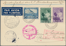 Zeppelinpost Europa: 1937, Attempted Germany Trip, Belgian Mail, Printed Matter Card Bearing 1.35fr. - Sonstige - Europa