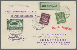 Zeppelinpost Deutschland: 1924, Amerikafahrt 3 Belege, Darunter Ein Sehr Guterhaltener Brief Mit 100 - Poste Aérienne & Zeppelin