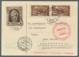 Zeppelinpost Deutschland: 1929 - Weltrundfahrt/Etappe Friedrichshafen-Lakehurst, Hochwertig Frankier - Luchtpost & Zeppelin