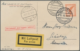 Zeppelinpost Deutschland: 1929, "Böblingenfahrt" 50 Pfennig Adler Auf Sockel (Mi.Nr.381) Entwertet M - Posta Aerea & Zeppelin