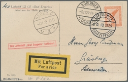 Zeppelinpost Deutschland: 1929, "Böblingenfahrt" 50 Pfennig Adler Auf Sockel (Mi.Nr.381) Entwertet M - Airmail & Zeppelin