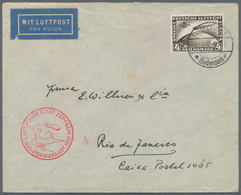 Zeppelinpost Deutschland: 1930, South America Flight 2 RM And 4 RM On Two Covers (1x Crease) From Le - Luft- Und Zeppelinpost