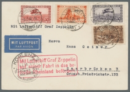 Zeppelinpost Deutschland: 1930 - Fahrt In Das Befreite Rheinland, Zuleitung Saar Auf Portorichtig Fr - Luchtpost & Zeppelin