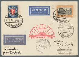 Zeppelinpost Deutschland: 1931 - Polarfahrt, Zuleitung Danzig Auf Karte Mit Auflieferung Friedrichsh - Airmail & Zeppelin