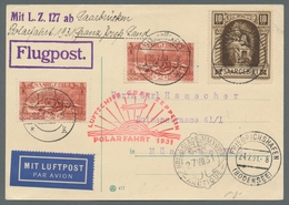 Zeppelinpost Deutschland: 1931 - Polarfahrt, Zuleitung Saar Bis Malygin Auf Hochwertig Mit U.a. Mi. - Airmail & Zeppelin