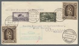 Zeppelinpost Deutschland: 1931 - 2. SAF, Zuleitung Saar Auf Hochwertig Und Portorichtig Mit U.a. Zwe - Poste Aérienne & Zeppelin
