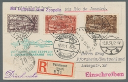 Zeppelinpost Deutschland: 1931 - 3. SAF, Zuleitung Saar Auf Portorichtig Frankierter Drucksachen-R-K - Correo Aéreo & Zeppelin