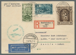 Zeppelinpost Deutschland: 1932 - 2. SAF, Zuleitung Saar Auf Hochwertig Mit U.a. Mi. 103 Frankierter - Correo Aéreo & Zeppelin
