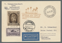 Zeppelinpost Deutschland: 1932 - 7. SAF, Zuleitung Saar Auf Portorichtig Und Hochwertig Mit U.a. Mi. - Correo Aéreo & Zeppelin