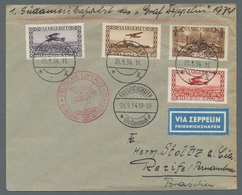 Zeppelinpost Deutschland: 1934 - 1. SAF, Zuleitung Saar Auf Portorichtig Frankiertem Brief Mit Aufli - Correo Aéreo & Zeppelin