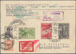 Katapult- / Schleuderflugpost: 1932, Registered Airmail Cover From LENINGRAD Via Berlin Franked With - Airmail & Zeppelin