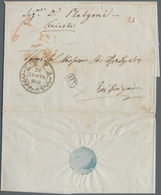 Disinfection Mail: 1842, Letter From "SYRA 26.9.1842" To Triest, On Front Boxed "Δπ" (postage Paid), - Andere & Zonder Classificatie
