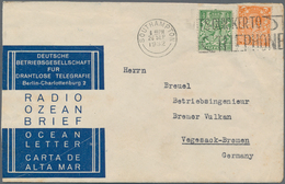 Deutsche Schiffspost Im Ausland - Seepost: 1932, 1/2 D Green And 2 D Orange KGV, Each With Perfin "A - Andere & Zonder Classificatie
