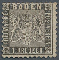 Baden - Marken Und Briefe: 1862, 1 Kr. Grauschwarz, Ungebraucht Mit Originalgummi In Vollzähniger Ka - Andere & Zonder Classificatie