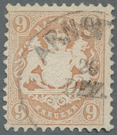 Bayern - Marken Und Briefe: 1873, "9 Kr. Braunorange Mit Wasserzeichen X", Farbfrischer Wert Mit Seh - Andere & Zonder Classificatie