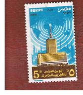 EGITTO (EGYPT) - SG 1603 - 1985 EGYPTIAN TELEVIISION   - USED ° - Usati