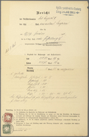 Bayern - Marken Und Briefe: 1911, 5 Und 10 Pfg. Wappen Auf POST-PRÜFUNGSBERICHT Mit Orts-Stempel "FI - Altri & Non Classificati