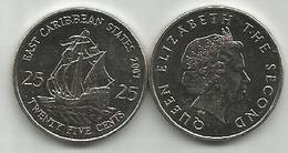 East Caribbean States 25 Cents 2007. High Grade - East Caribbean States
