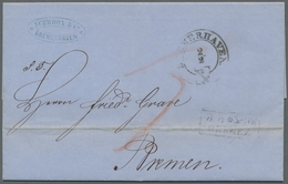 Bremen - Stempel: BREMERHAVEN: 1865, "Schlüssel"-Stempel Einmal Auf Komplettem Brief Gepr. Carl H. L - Bremen