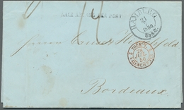 Hamburg - Thurn & Taxis'sches Postamt: 1848-1850, Zwei Markenlose Bordeaux-Briefe Mit Sauberen Thurn - Hamburg