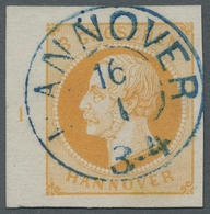 Hannover - Marken Und Briefe: 1859, König Georg 3 Gr. Aus Der Linken Oberen Bogenecke Links Mit Reih - Hannover