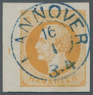 Hannover - Marken Und Briefe: 1859, König Georg 3 Gr. Aus Der Linken Oberen Bogenecke Links Mit Reih - Hanover