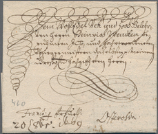 Preußen - Vorphilatelie: 1669, Schnörkelbrief Nach Osterode (Harz) Mit Handschriftlichem Vermerk "Fr - Vorphilatelie