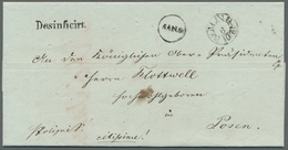 Preußen - Vorphilatelie: 1831, Cholera-Post, Desinfizierter Brief Von Berlin Nach Posen Mit Sehr Sel - Prephilately